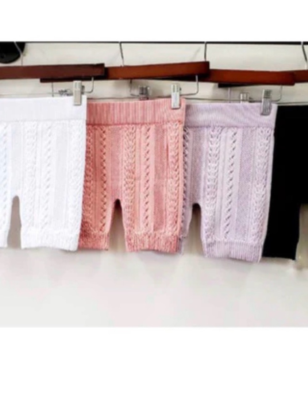 Knit Baby Shorts in Soft pink